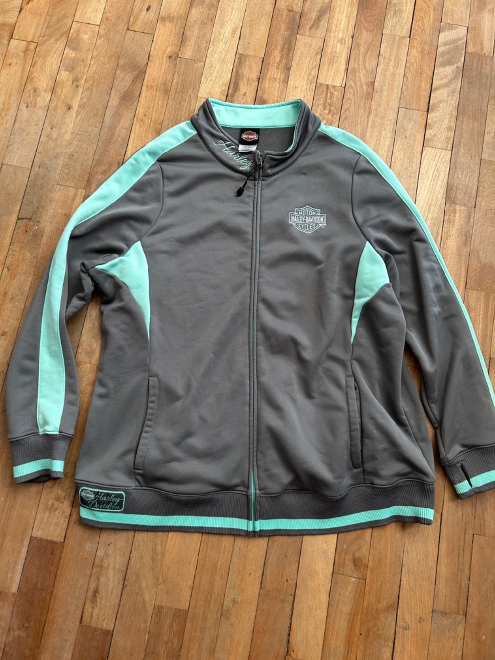 Harley-Davidson Gray and Mint Track Jacket